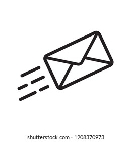 envelope icon in trendy flat design 