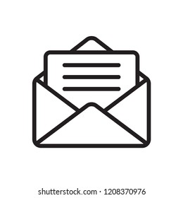 envelope icon in trendy flat design 