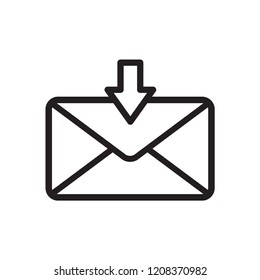 envelope icon in trendy flat design 