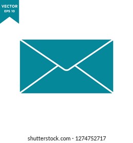 envelope icon in trendy flat design 