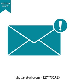 envelope icon in trendy flat design 