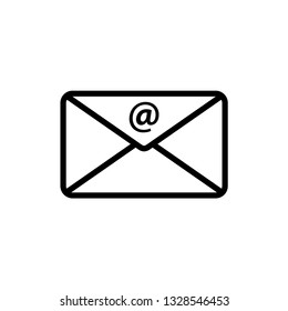 Envelope icon in trendy flat design 