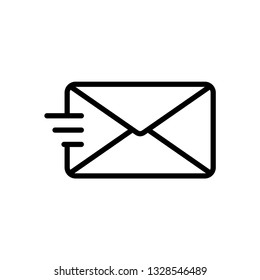 Envelope icon in trendy flat design 