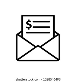 Envelope icon in trendy flat design 