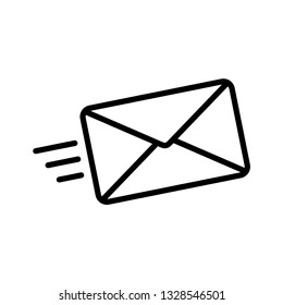 Envelope icon in trendy flat design 