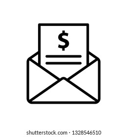Envelope icon in trendy flat design 