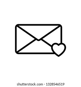 Envelope icon in trendy flat design 