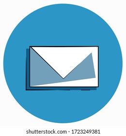 envelope icon in trendy flat design.Vector illustration. Eps 10.