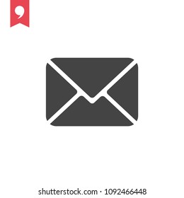 Envelope Icon in trendy flat style isolated on grey background. Mail symbol for your web site design, logo, app, UI.