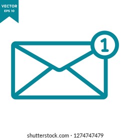envelope icon in trendy flat style 