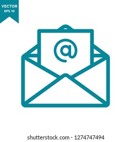 envelope icon in trendy flat style 