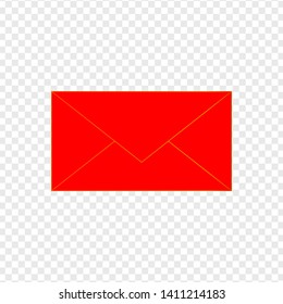 Envelope Icon in trendy flat style isolated on transparent background. Mail symbol for your web site design, logo, app, UI. Vector illustration, EPS10