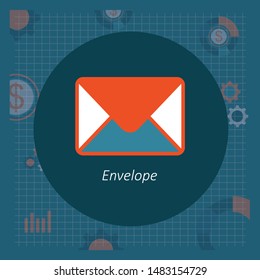 Envelope Icon in trendy flat style. Mail symbol for your web site design.