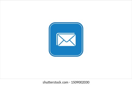 Envelope Icon in trendy flat style logo