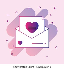 
Envelope Icon in trendy flat style isolated on pink background. Mail symbol for your web site design, logo, app, UI. Vector illustration, EPS10