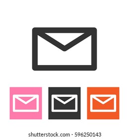 Envelope Icon in trendy flat style isolated on grey background. Mail symbol for your web site design, logo, app, UI. Vector illustration, EPS10.
