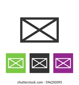 Envelope Icon in trendy flat style isolated on grey background. Mail symbol for your web site design, logo, app, UI. Vector illustration, EPS10.