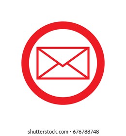 Envelope Icon in trendy flat style isolated on the white background. Mail symbol for your web site design