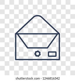 Envelope icon. Trendy linear Envelope logo concept on transparent background from Communication collection