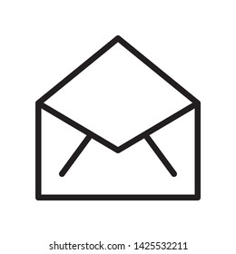 Envelope icon in trendy outline style design. Vector graphic illustration. Mail symbol for website design, logo, app, and ui. Editable vector stroke. EPS 10.
