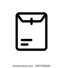 Umschlag Symbol in trendigem Umriss-Stil einzeln auf weißem Hintergrund. Umschlag Silhouette Symbol für Ihr Website-Design, Logo, App, UI. Vektorgrafik, EPS10.