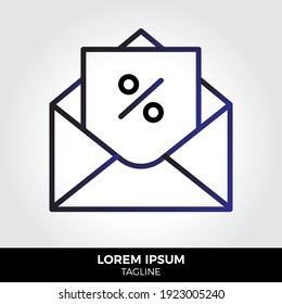 Envelope icon in trendy style isolated on grey background. Contact symbol for your web site design, logo, app, UI. Eps10 vector illustration.
