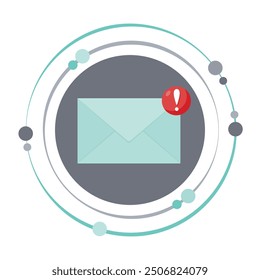 Envelope icon urgent email isolated design Vector illustration