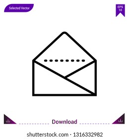 envelope icon  vector . Best modern, simple, isolated, dialogue-set , logo, flat icon for website design or mobile applications, UI / UX design vector format