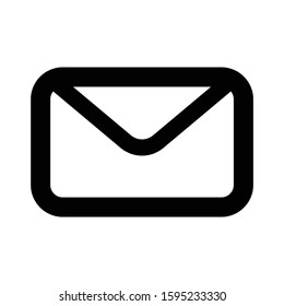 envelope icon vector black and white