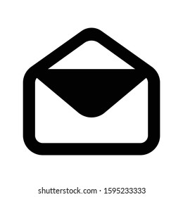 envelope icon vector black and white