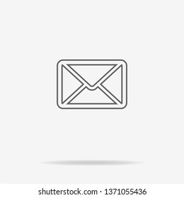 Envelope icon. Vector concept illustration for design.