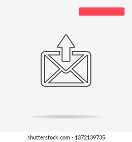 Envelope icon. Vector concept illustration for design.