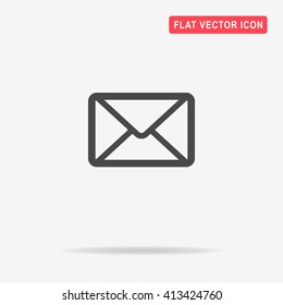 Envelope icon. Vector concept illustration for design.