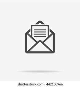 Envelope icon. Vector concept illustration for design.