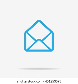 Envelope icon. Vector concept illustration for design.