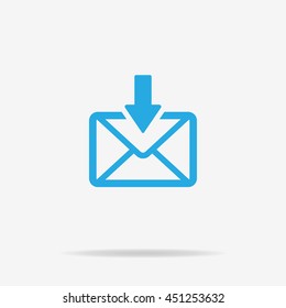 Envelope icon. Vector concept illustration for design.