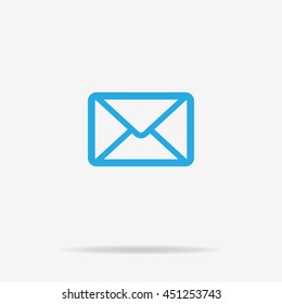 Envelope icon. Vector concept illustration for design.