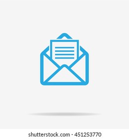 Envelope icon. Vector concept illustration for design.