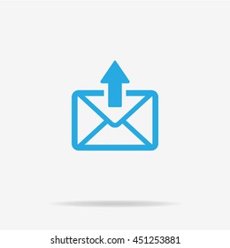 Envelope icon. Vector concept illustration for design.