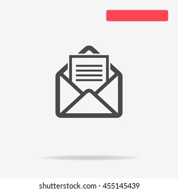 Envelope icon. Vector concept illustration for design.