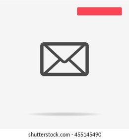 Envelope icon. Vector concept illustration for design.