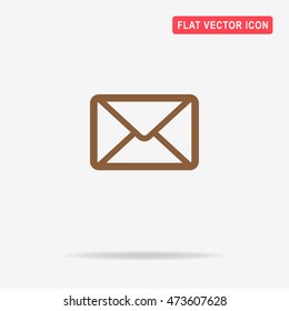 Envelope icon. Vector concept illustration for design.