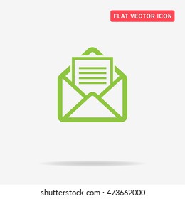 Envelope icon. Vector concept illustration for design.