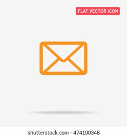 Envelope icon. Vector concept illustration for design.