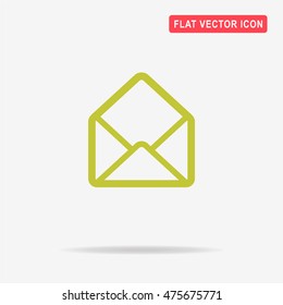 Envelope icon. Vector concept illustration for design.