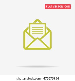 Envelope icon. Vector concept illustration for design.