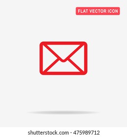 Envelope icon. Vector concept illustration for design.