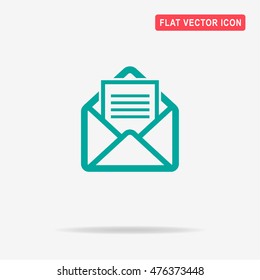 Envelope icon. Vector concept illustration for design.