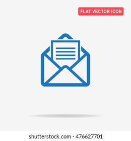 Envelope icon. Vector concept illustration for design.