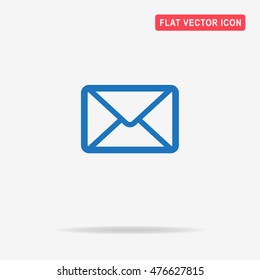 Envelope icon. Vector concept illustration for design.